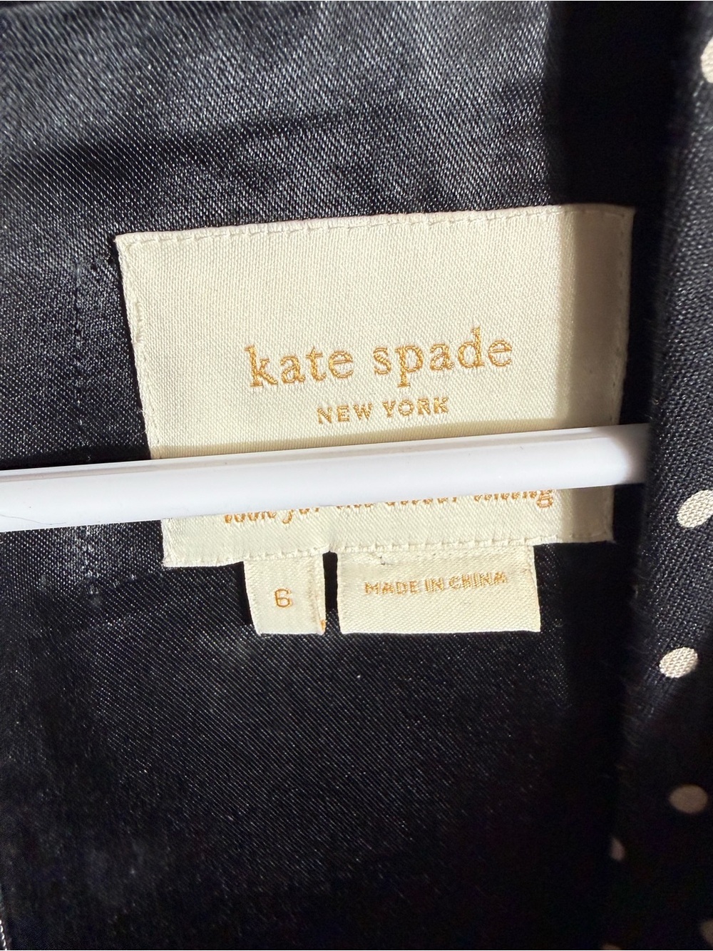Kate Spade Freesia Polka Dot Bow Silk Dress Size 6 - Picture 7 of 11